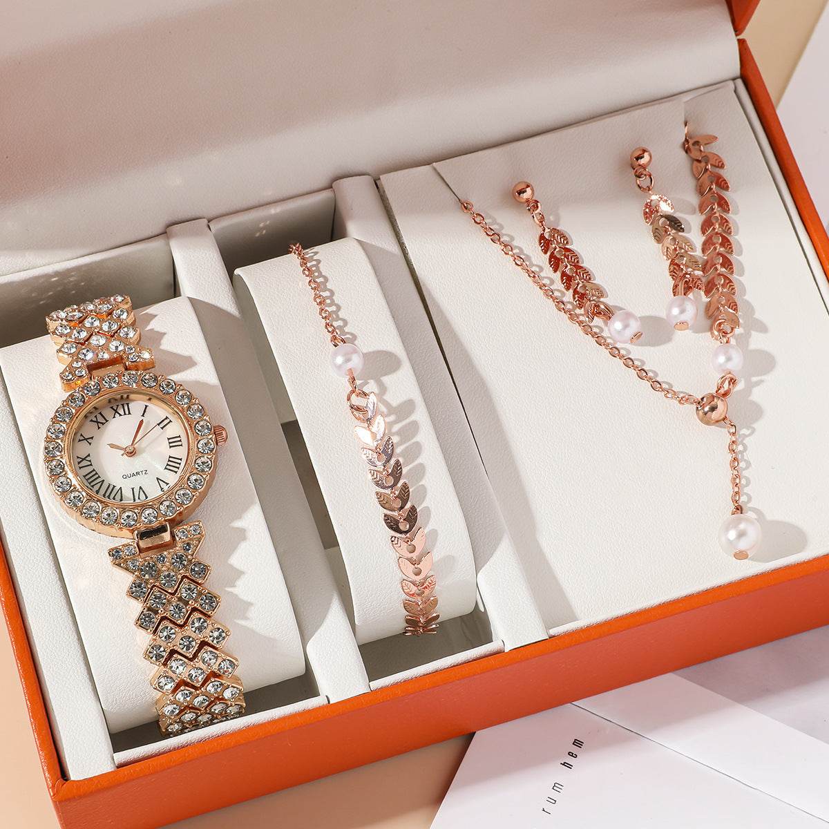Diamond Women Watches Luxury Fashion Rhinestone Quartz Bracelet Wrist Watch For Women - Velora