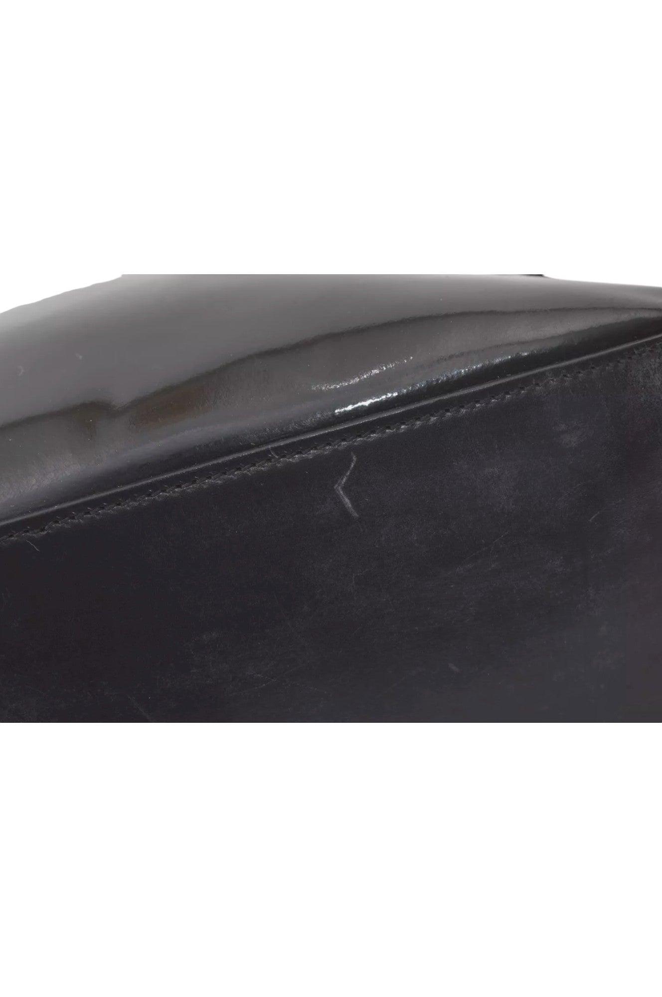 GUCCI Shoulder Hand Bag Purse Enamel Leather 0013766 Black 7891K - Velora