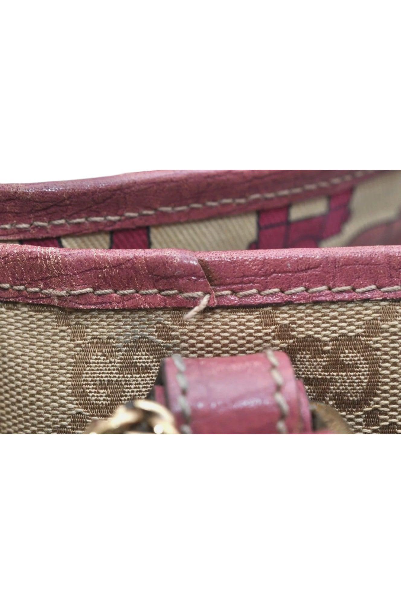 GUCCI Sherry Line Shoulder Tote Bag GG Canvas Leather Beige 7192K - Velora