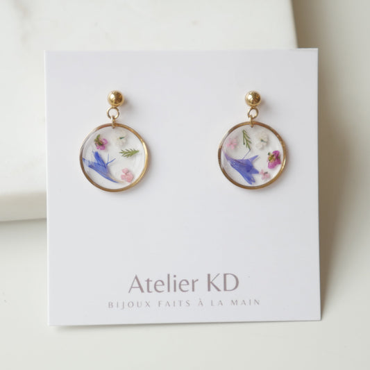 Boucles d'oreilles Maïa - rond (moyen 16mm) - Velora