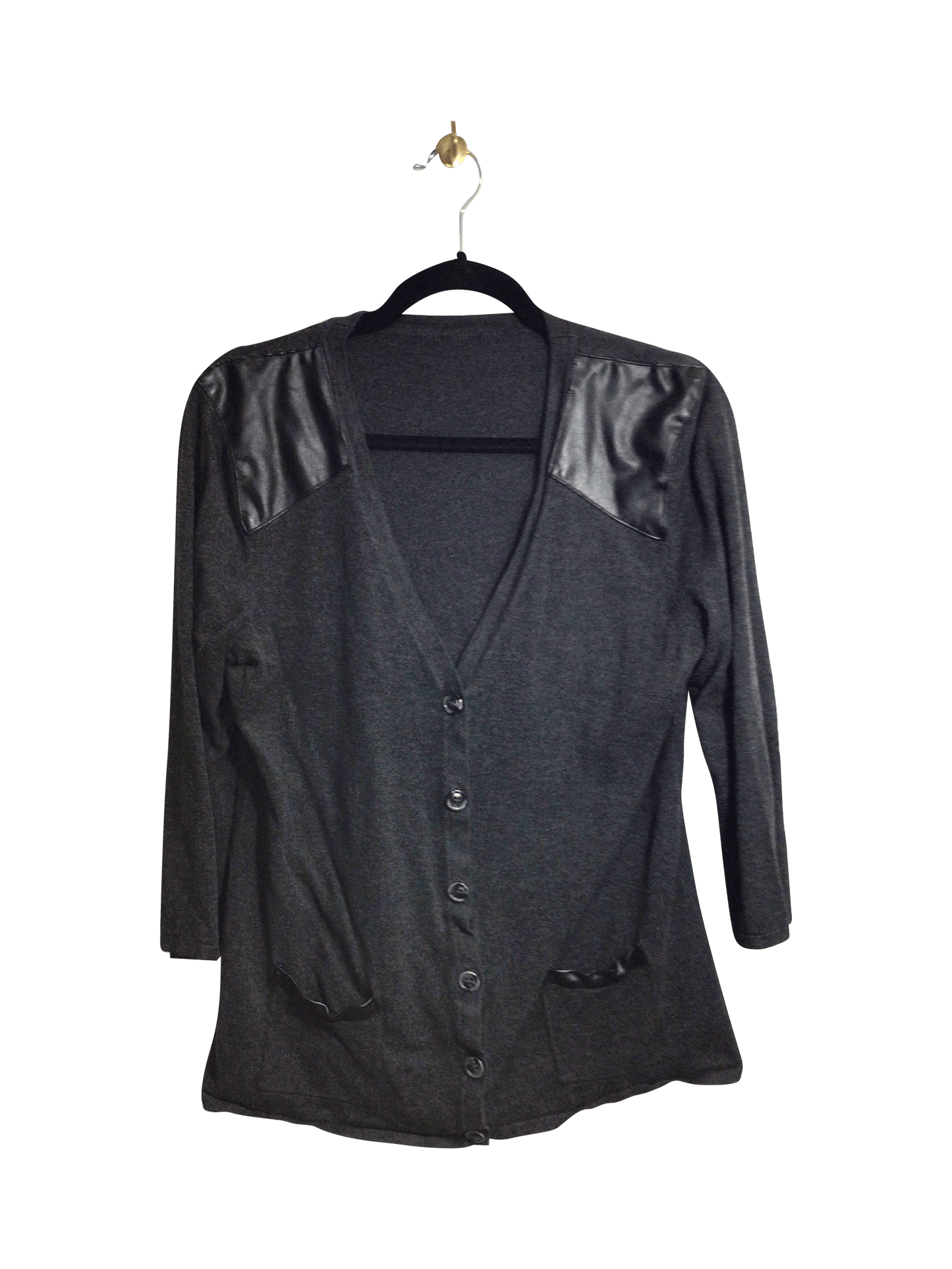 UNBRANDED Women Button Down Tops Regular fit in Gray - S - Velora