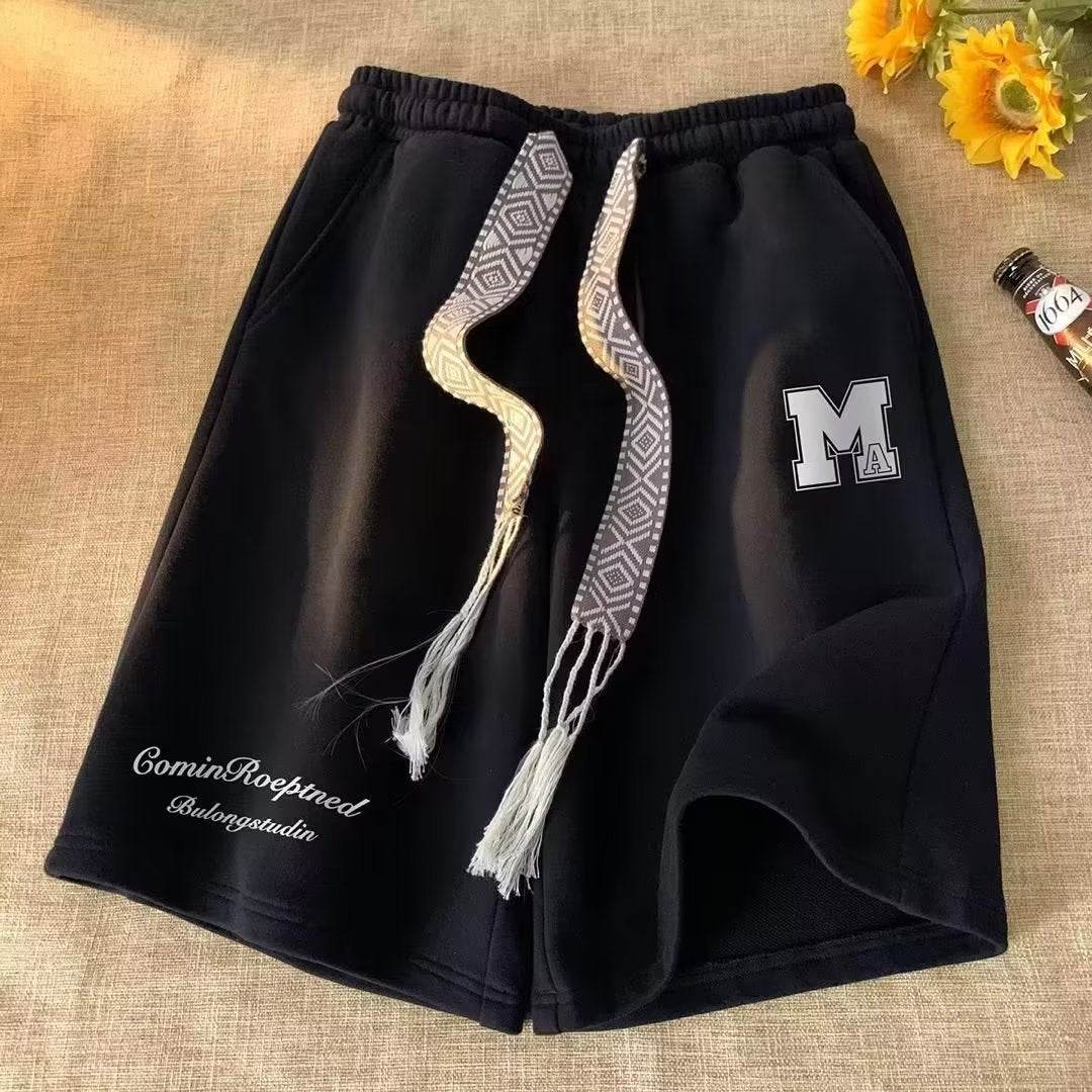 American High Street Fashionable Large Trunks Loose Sports And Leisure Middle Pants - Velora