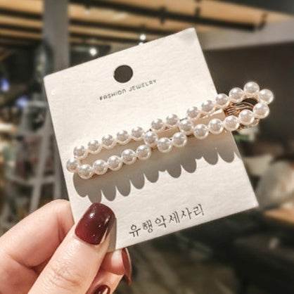 Elegant Pearl Bling Hair Clip - Velora