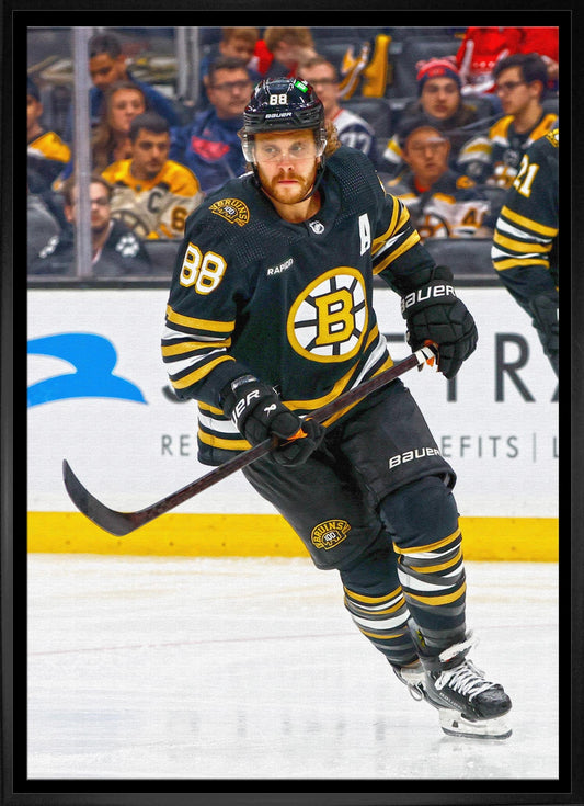 David Pastrnak Framed 20x29 Canvas Bruins Action-V Frameworth Sports Marketing