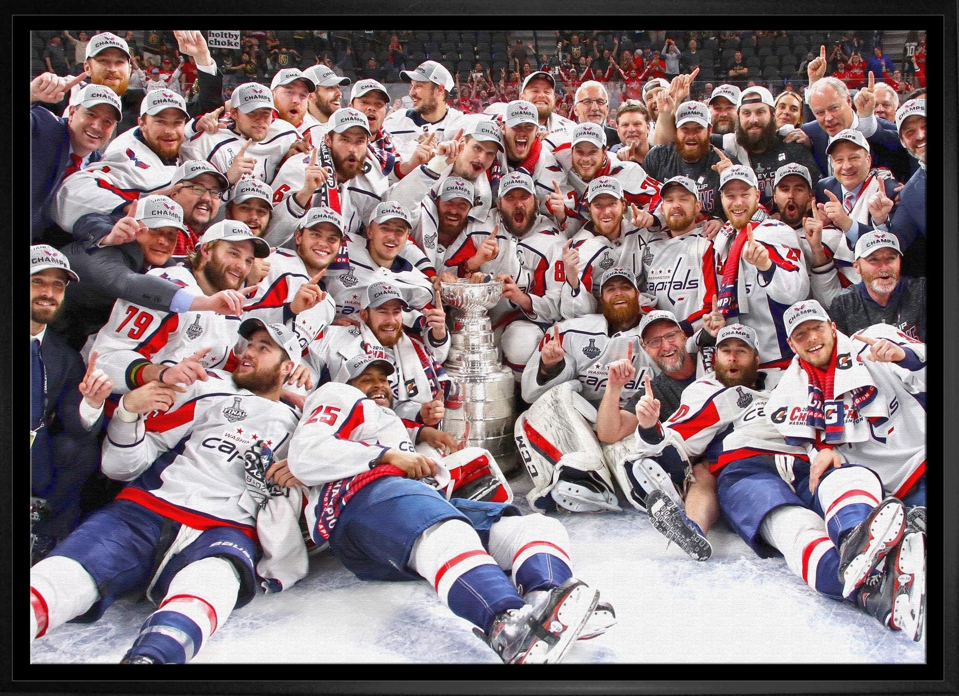 Washington Capitals 20x29 Framed Canvas 2018 Stanley Cup Frameworth Sports Marketing