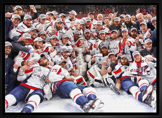 Washington Capitals 20x29 Framed Canvas 2018 Stanley Cup Frameworth Sports Marketing