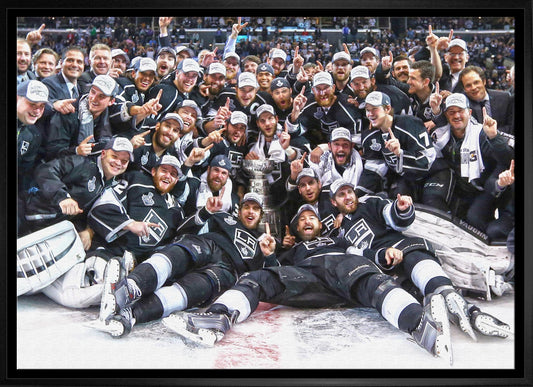 Los Angeles Kings 20x29 Framed Canvas 2014 Stanley Cup Frameworth Sports Marketing