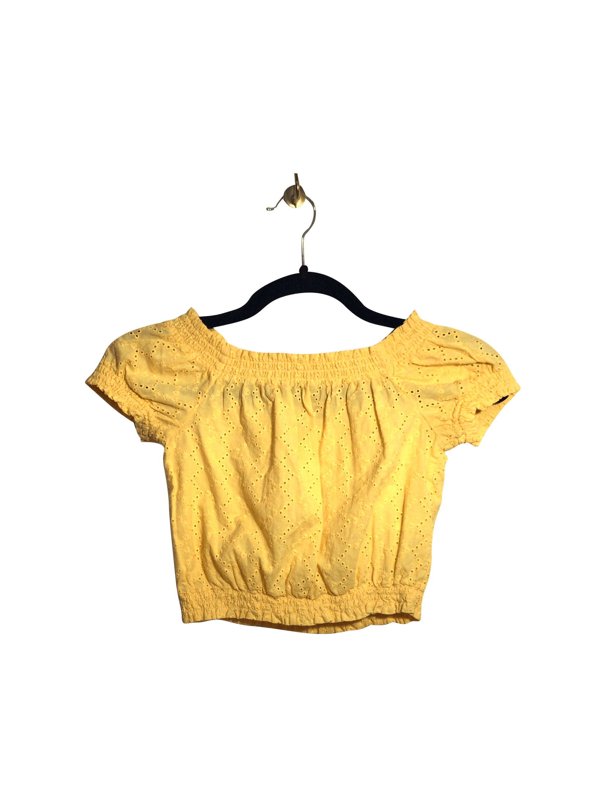 H&M Women Crop Tops Regular fit in Yellow - 0 - Velora