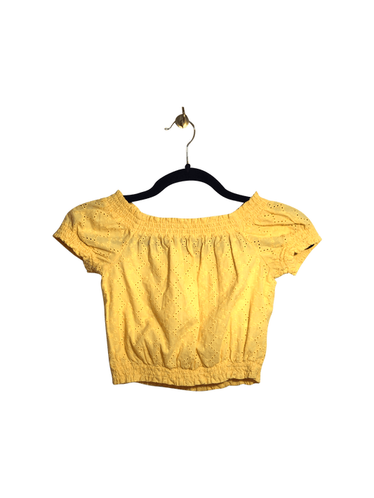 H&M Women Crop Tops Regular fit in Yellow - 0 - Velora