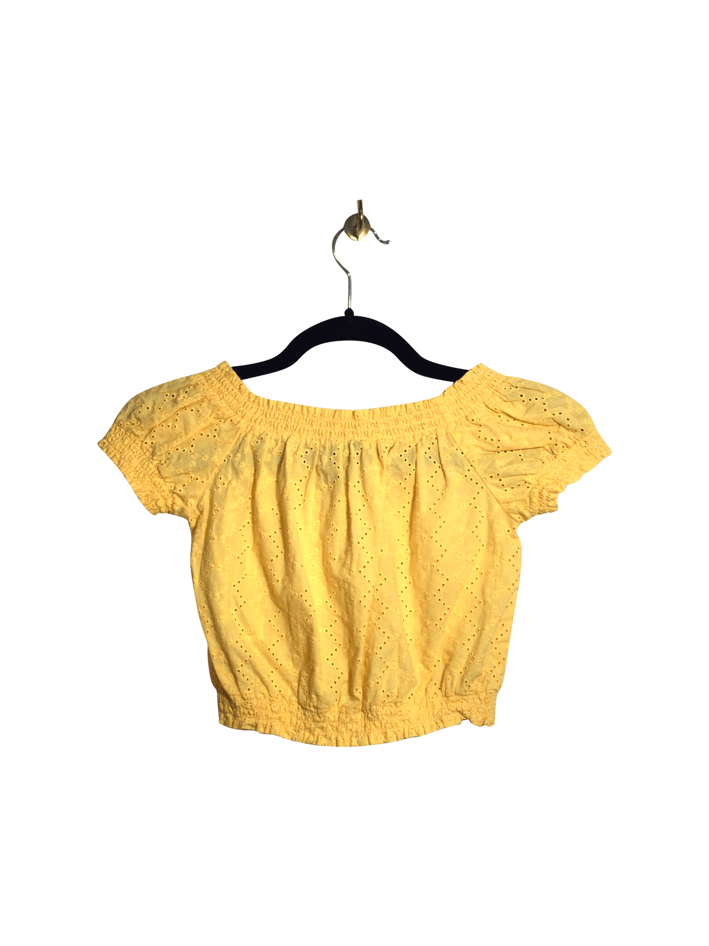 H&M Women Crop Tops Regular fit in Yellow - 0 - Velora