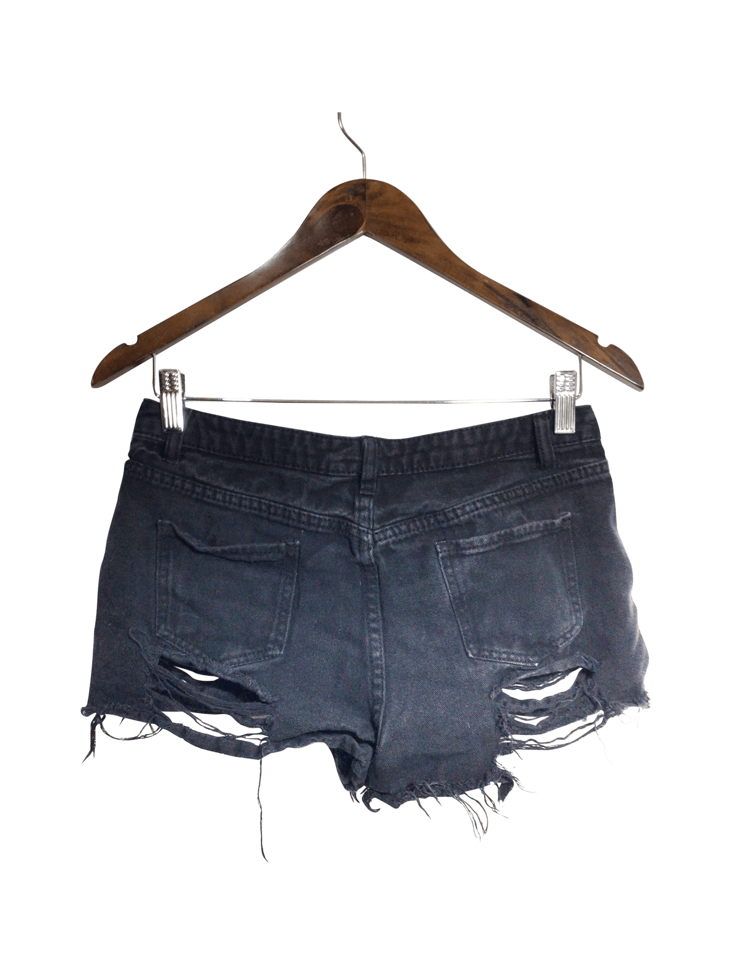 SHEIN Women Denim Shorts Regular fit in Black - M - Velora