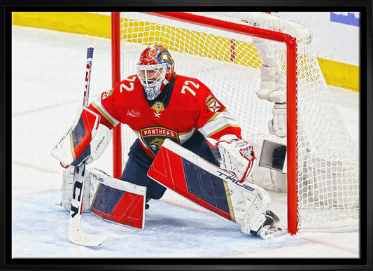 Sergei Bobrovsky 20x29 Framed Canvas Panthers Frameworth Sports Marketing