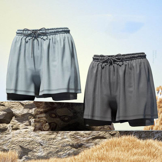 Men's 2-in-1 Breathable Loose Quick Drying Swimming Trunks Swimming Shorts Swimming Pants Flat Corner Pants Beach Pants Hot Spring Swimming Equipment - Velora