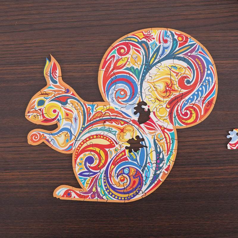 Animal Shaped Wooden Puzzle Play Toy for Kids 14 years above - Velora