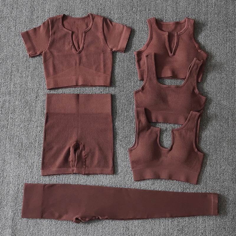 6pcs Yoga Workout Outfit set for women Gym clothes - Velora