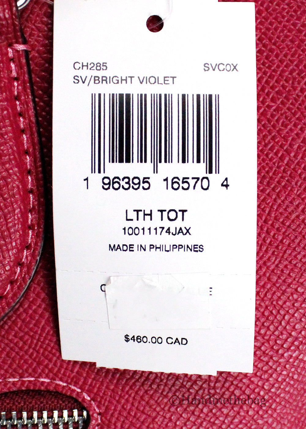 Coach Gallery Bright Violet Crossgrain Leather Tote
