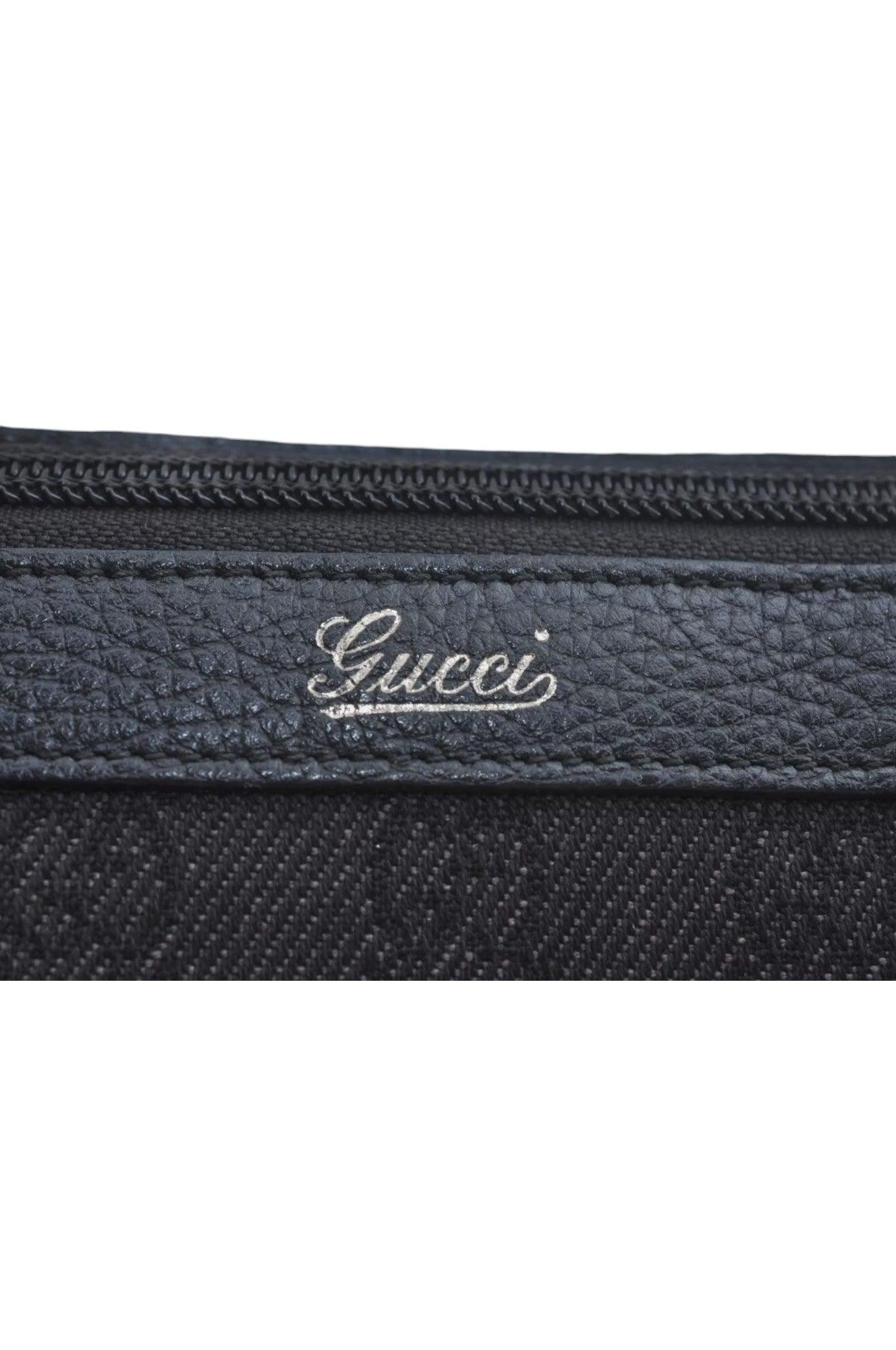 GUCCI Abbey Shoulder Tote Bag GG Canvas Leather 268640 Black L0797 - Velora