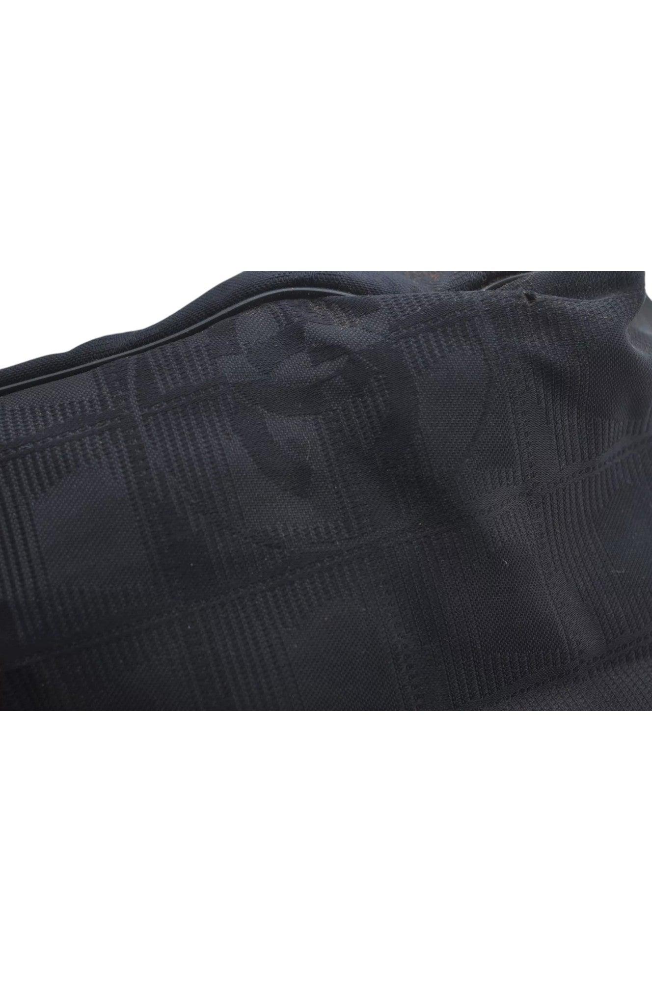 CHANEL New Travel Line Vintage Tote Bag Nylon Leather Black Junk 1911J - Velora