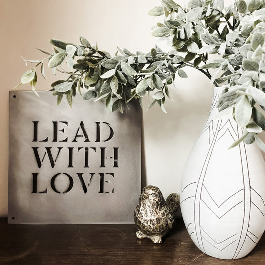 12" x 12" Lead with Love - Velora Luxury Fashion