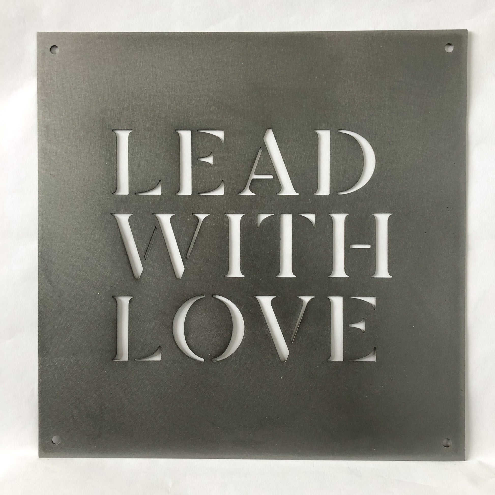 12" x 12" Lead with Love - Velora Luxury Fashion