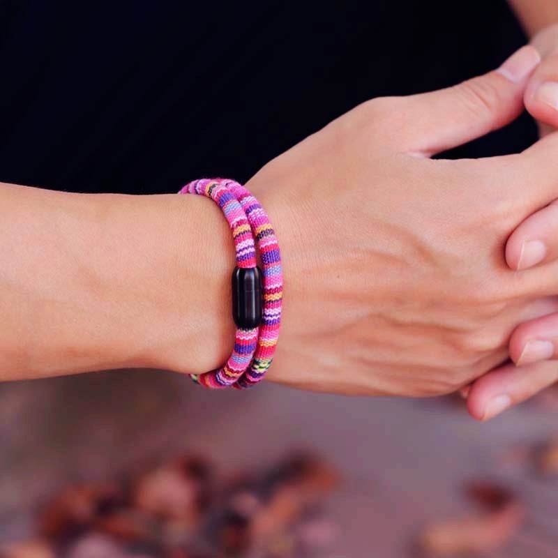 Bohemian Mens Stainless Steel Magnet Accessories Charm Bracelet - Velora