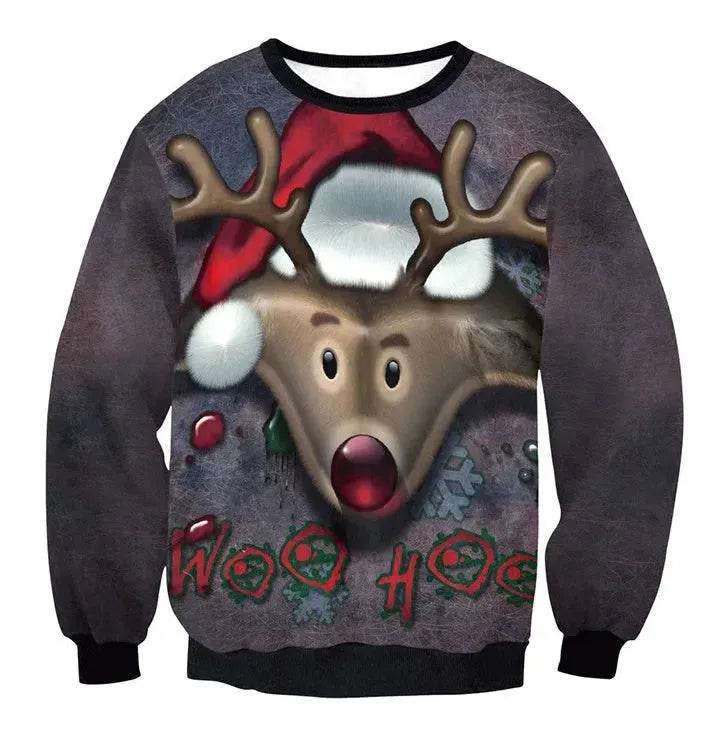 UGLY CHRISTMAS SWEATER Vacation Santa Elf Funny Womens Men Sweaters Tops Autumn Winter Clothing - Velora