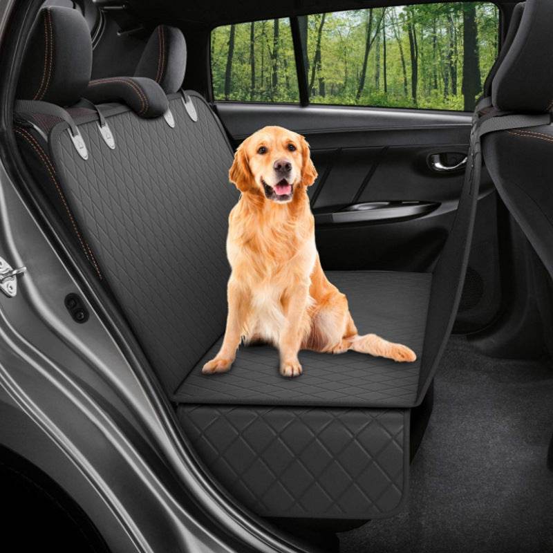 Dog Car Seat Cover View Mesh Pet Carrier Hammock Safety Protector Car Rear Back Seat Mat With Zipper And Pocket For Travel - Velora
