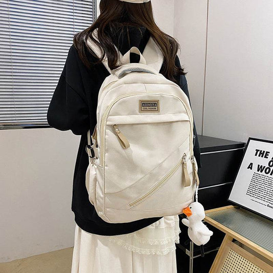 Large Capacity College Junior High School Backpack School Bag - Velora