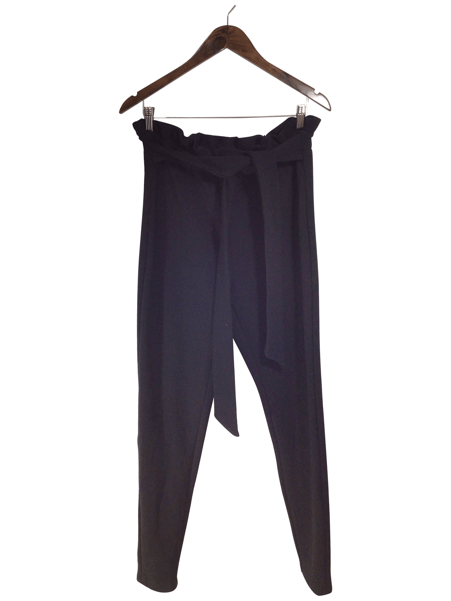 SHEIN Women Work Pants Regular fit in Black - 0XL - Velora