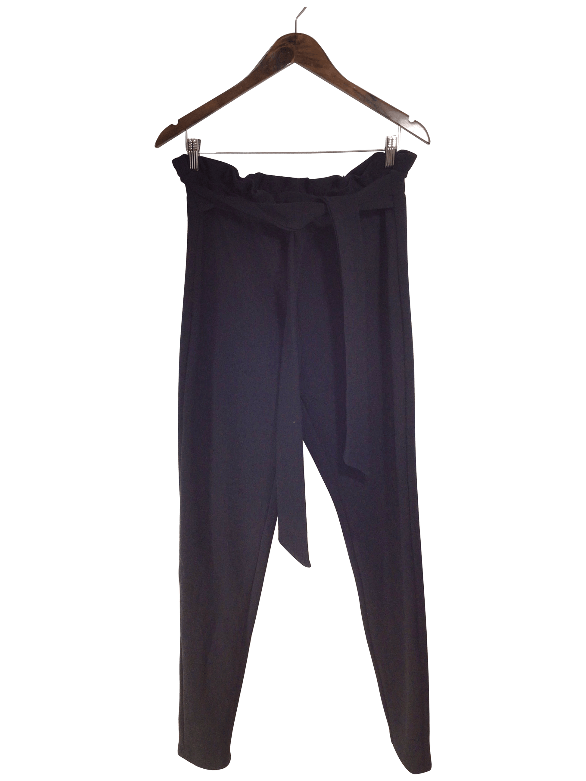 SHEIN Women Work Pants Regular fit in Black - 0XL - Velora