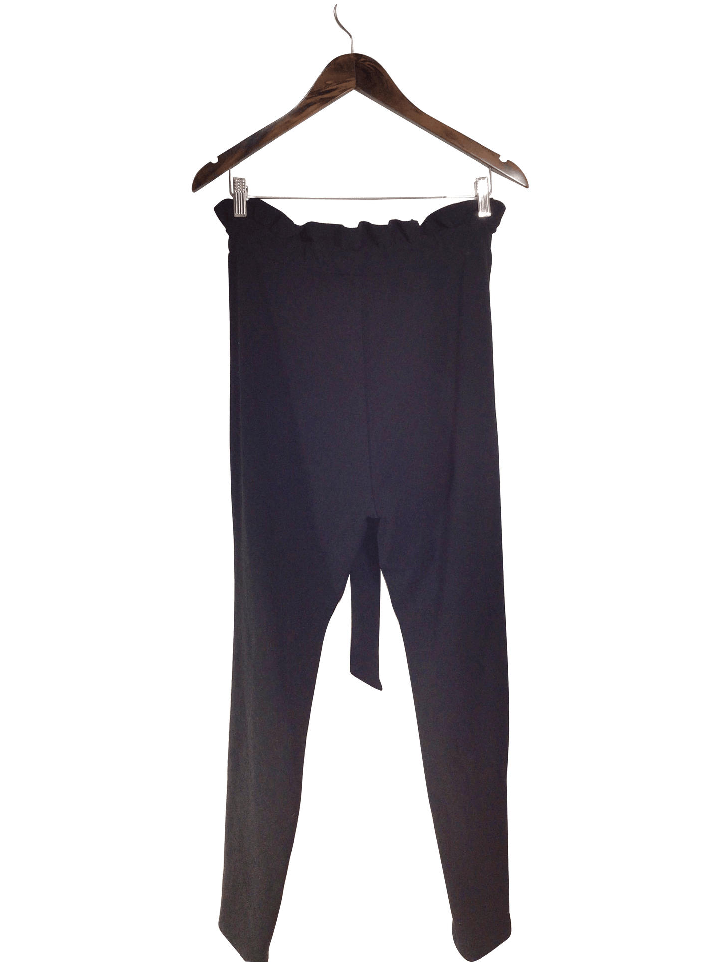 SHEIN Women Work Pants Regular fit in Black - 0XL - Velora