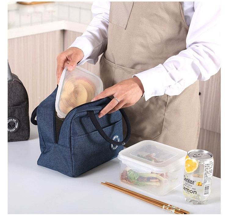 Oxford Cloth Lunch Box Bag with Aluminum Foil Insulation Layer - Velora
