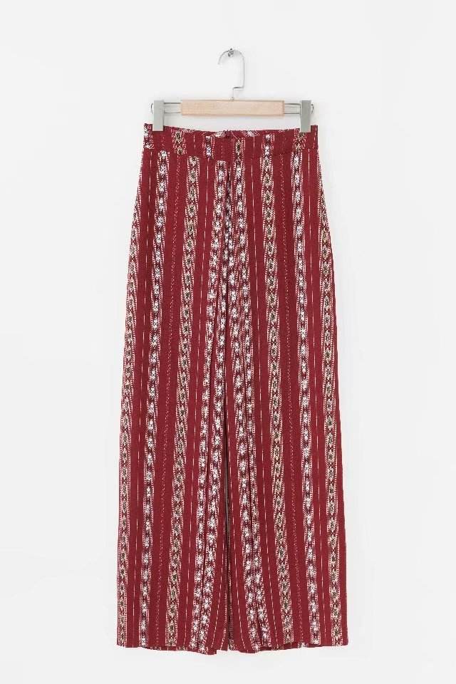Casual Women High waist Wide leg Printed Split Palazzo Trouser - Velora