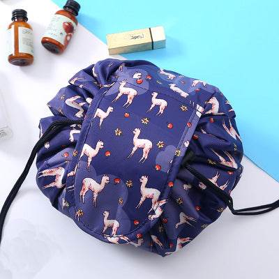 Animal Printing Large Capacity Drawstring Lazy Cosmetic Storage Bag - Velora