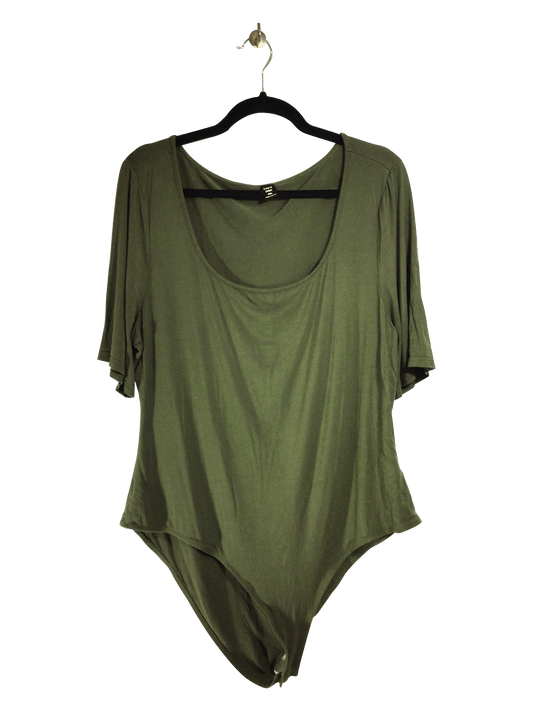 SHEIN Women Bodysuits Regular fit in Green - 4XL - Velora