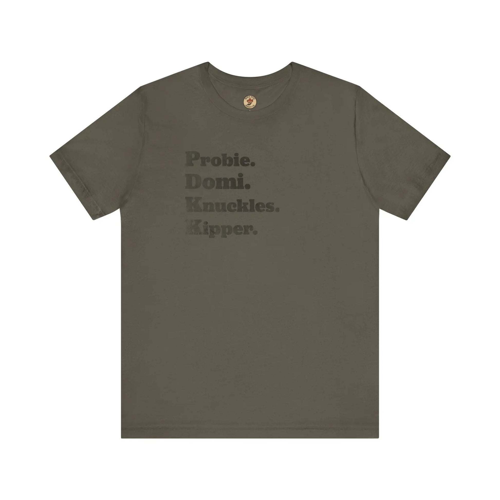 Probie Domi Knuckles Kipper T-Shirt - NHL Hockey Fighters - Maple Stick Hockey Co. - True Fan Maple Stick Hockey Co.