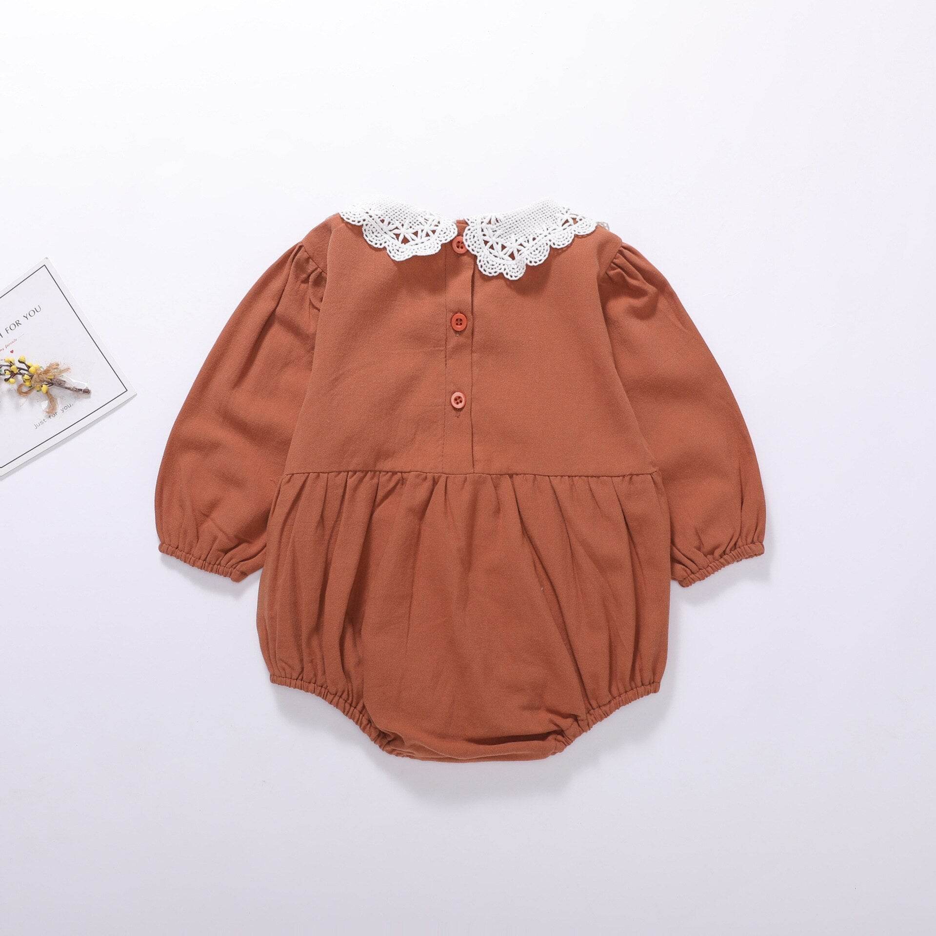 Plaid baby long sleeve Romper - Velora