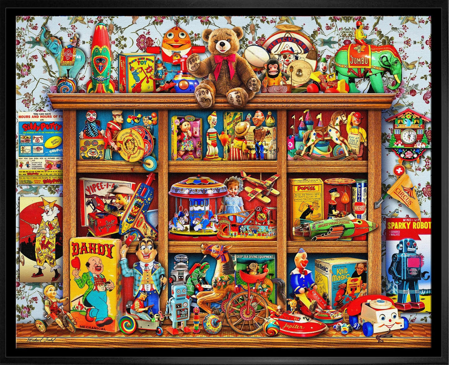 Totally Toys 20x24 Framed Canvas by Michael Fishel Frameworth Sports Marketing
