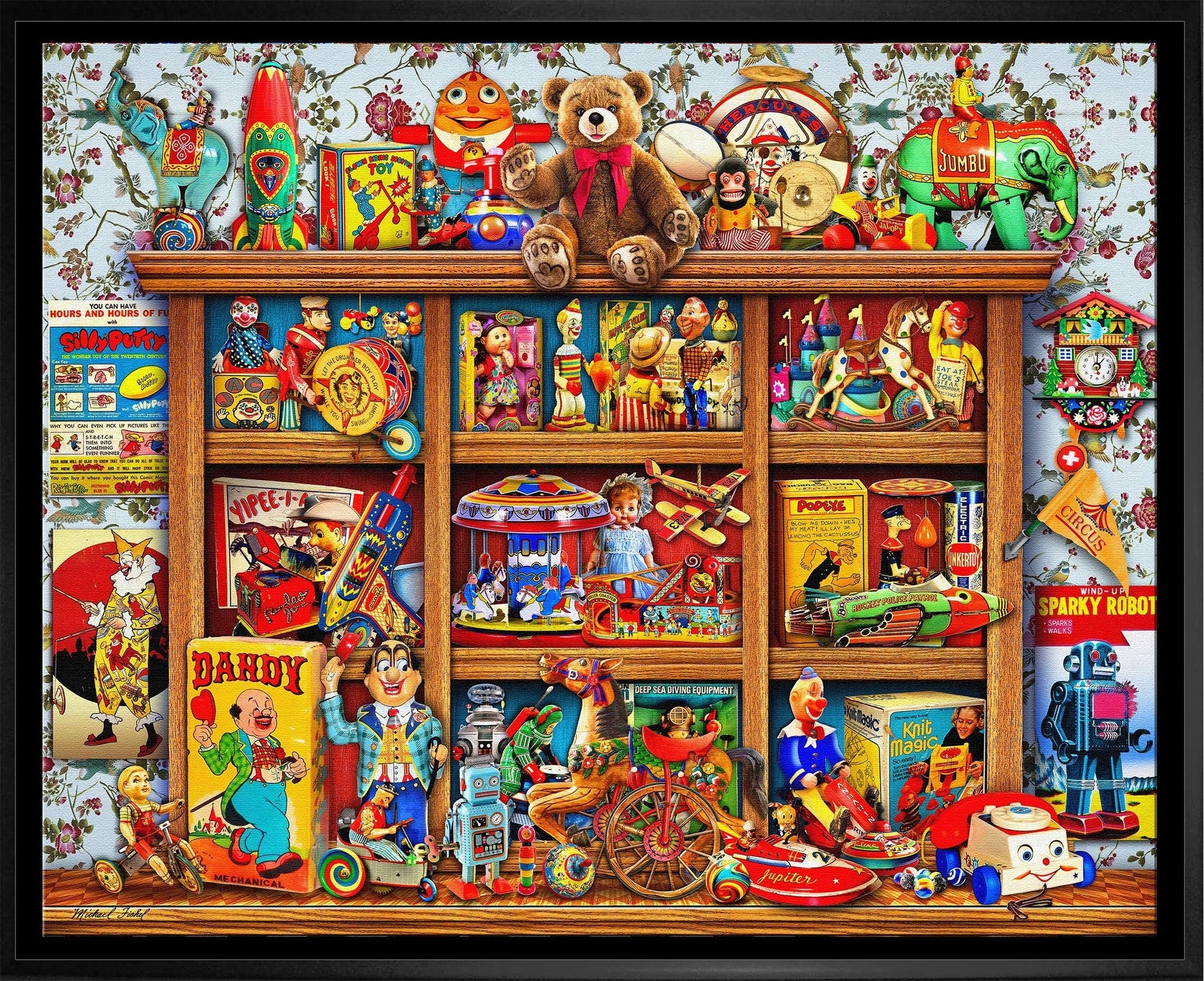 Totally Toys 20x24 Framed Canvas by Michael Fishel Frameworth Sports Marketing