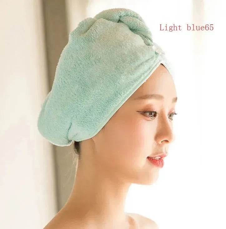 Women's Microfiber Hair Dryer Cap Absorbent Hair Towel. - Velora