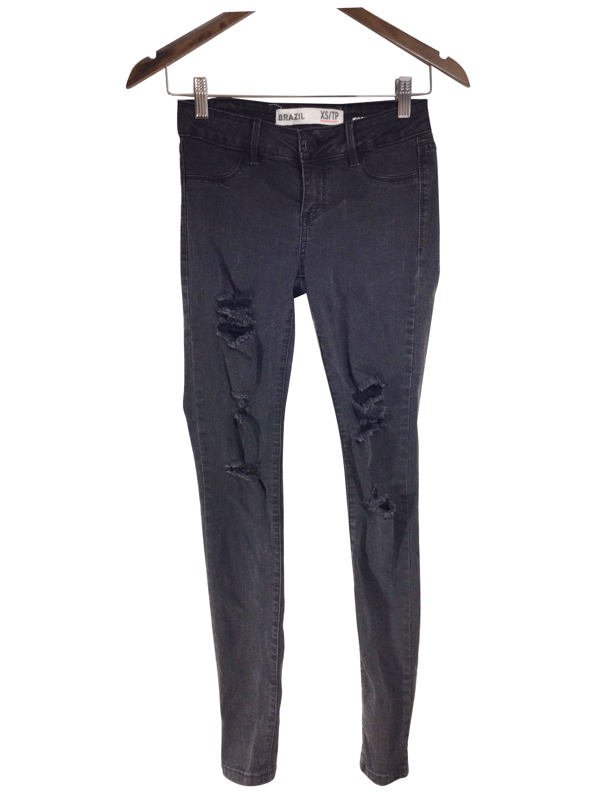 UNBRANDED Women Straight-Legged Jeans Regular fit in Black - XS - Velora