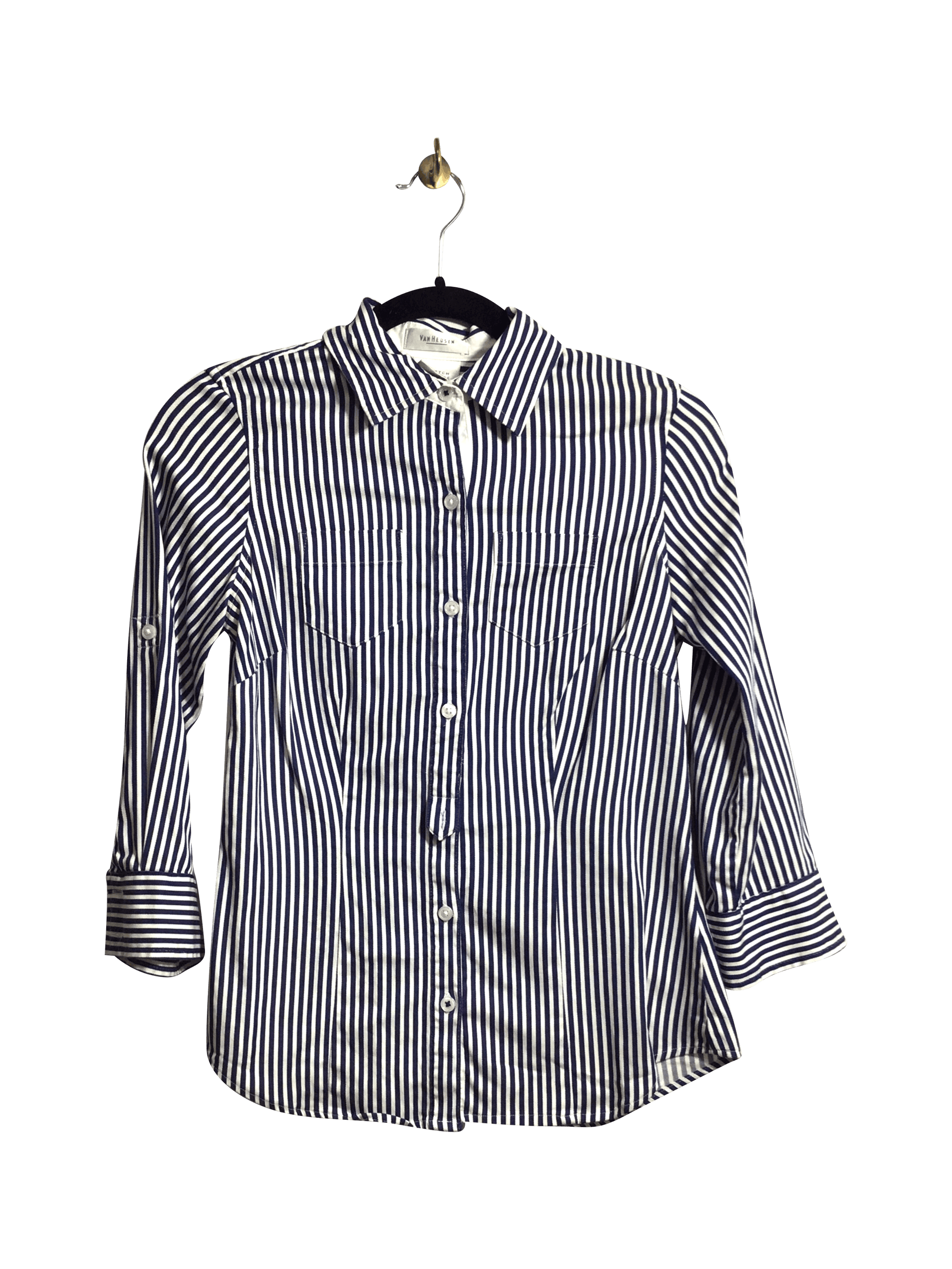 VAN HEUSEN Women Button Down Tops Regular fit in Blue - XXS - Velora