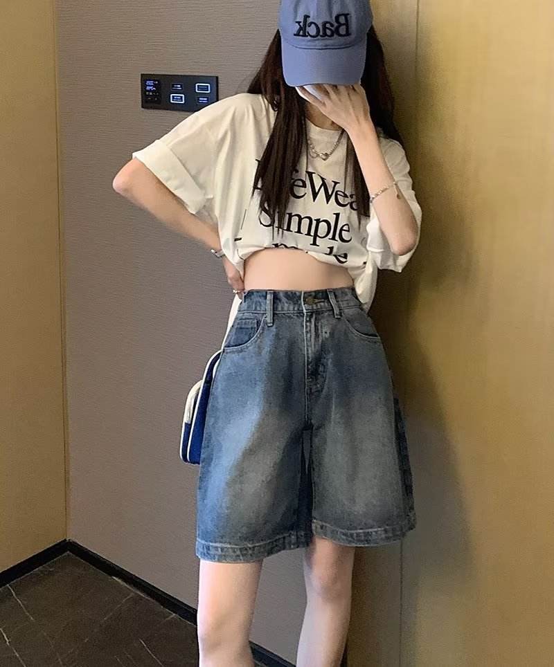 Retro Unisex Denim Jeans Short - Velora