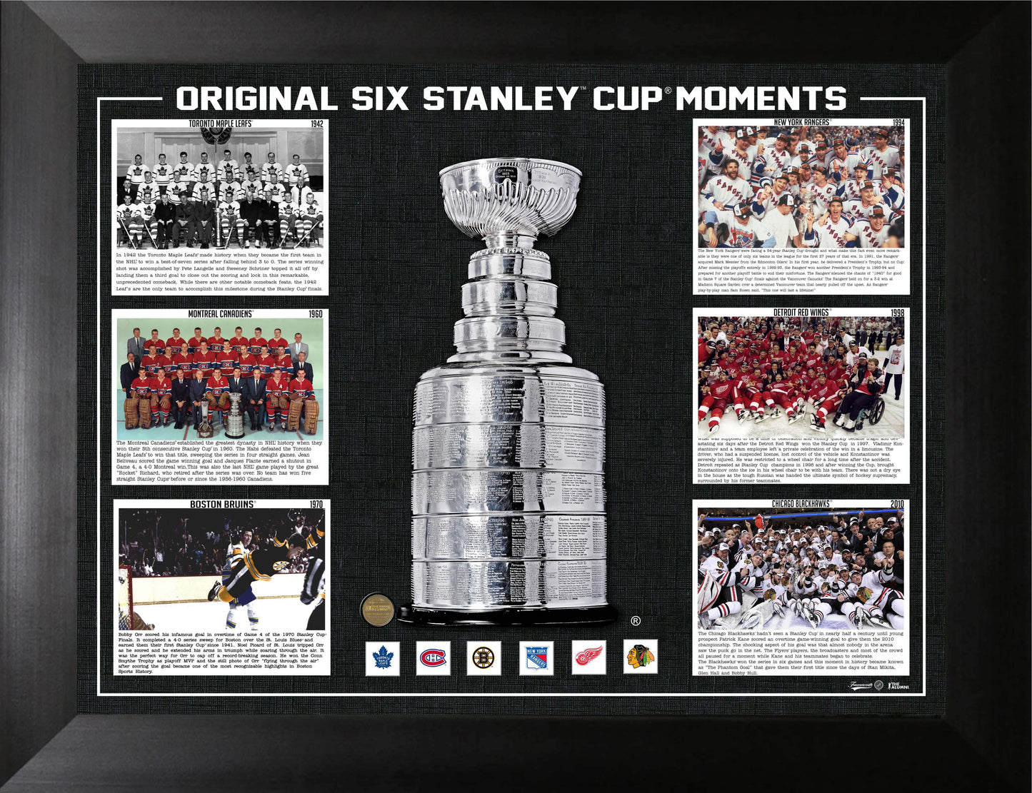 Original Six Stanley Cup Moments Frame Frameworth Sports Marketing