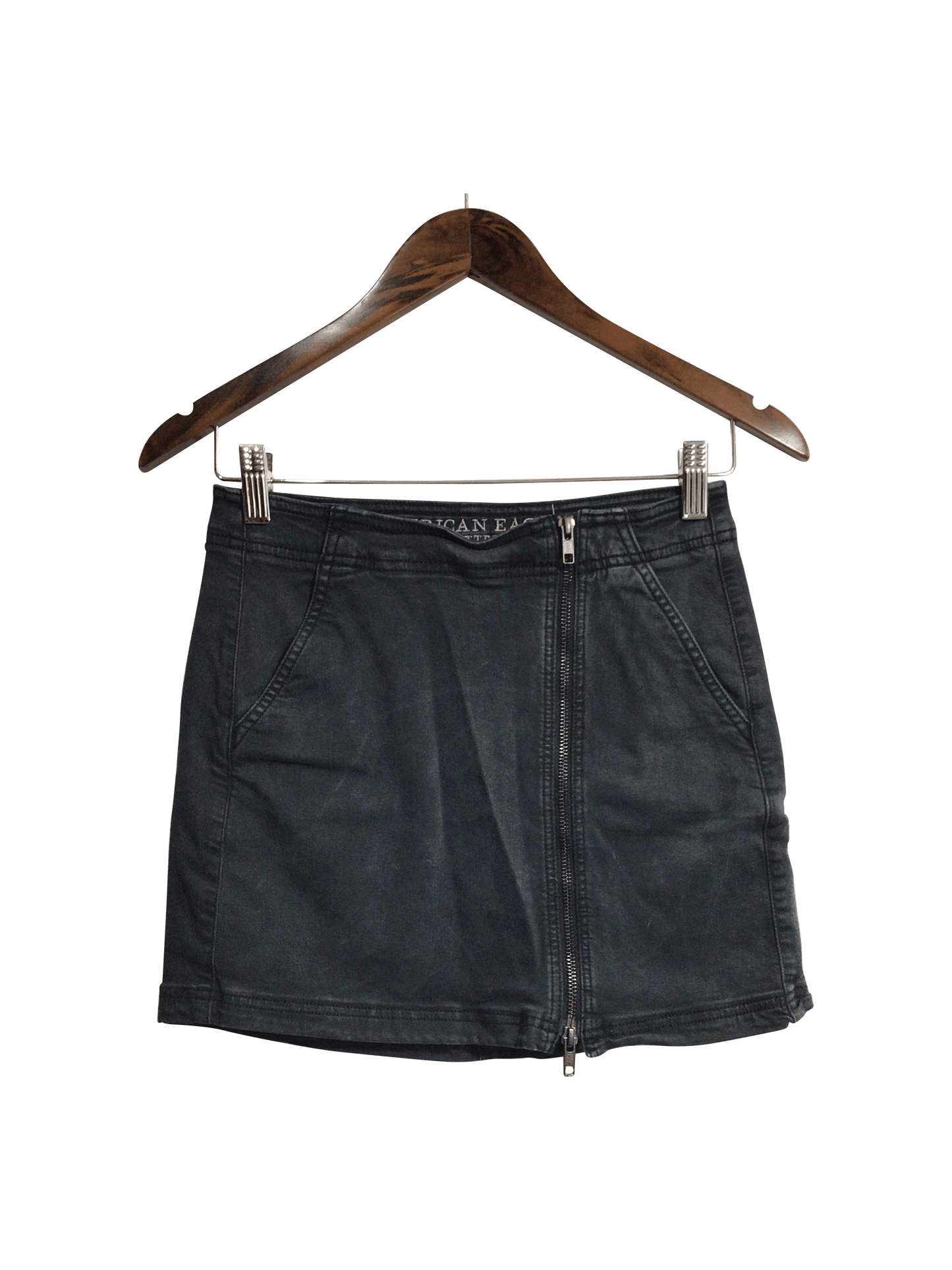AMERICAN EAGLE Women Denim Skirts Regular fit in Black - 2 - Velora