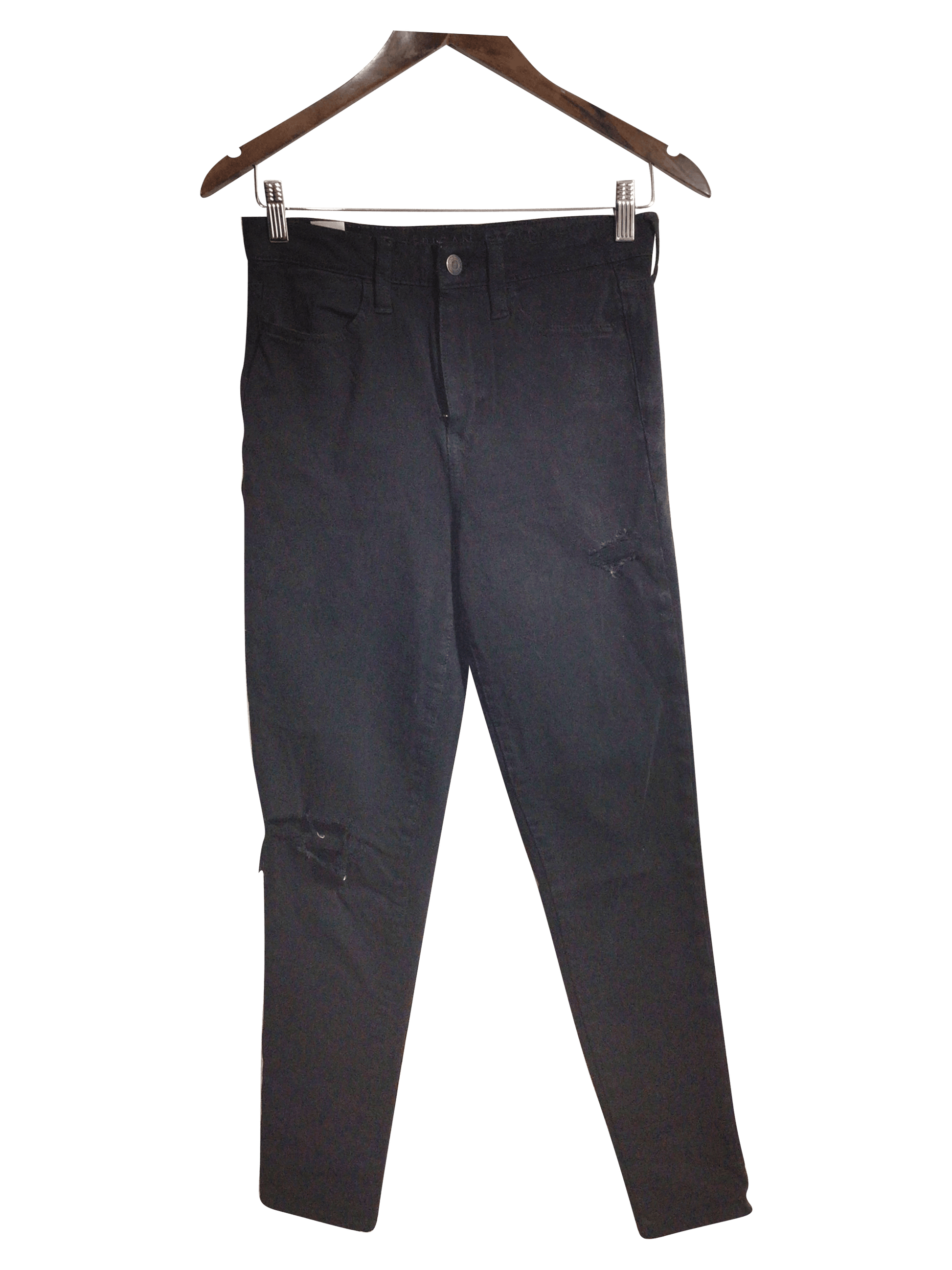 AMERICAN EAGLE Women Straight-Legged Jeans Regular fit in Black - 4 - Velora