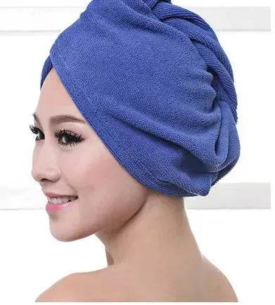 Women's Microfiber Hair Dryer Cap Absorbent Hair Towel. - Velora