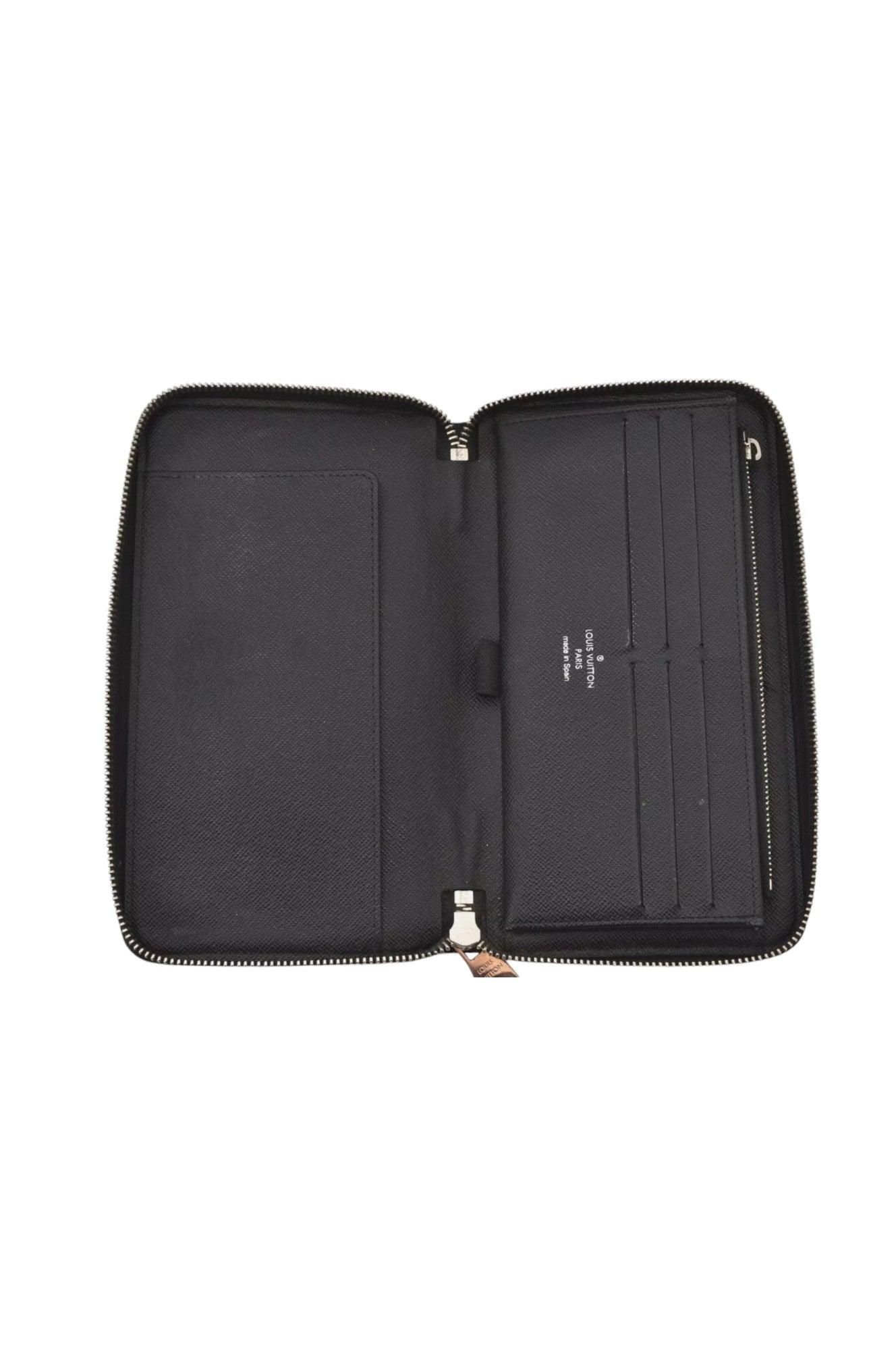 Louis Vuitton Damier Graphite Zippy Organizer Wallet N63077 LV 8122K - Velora