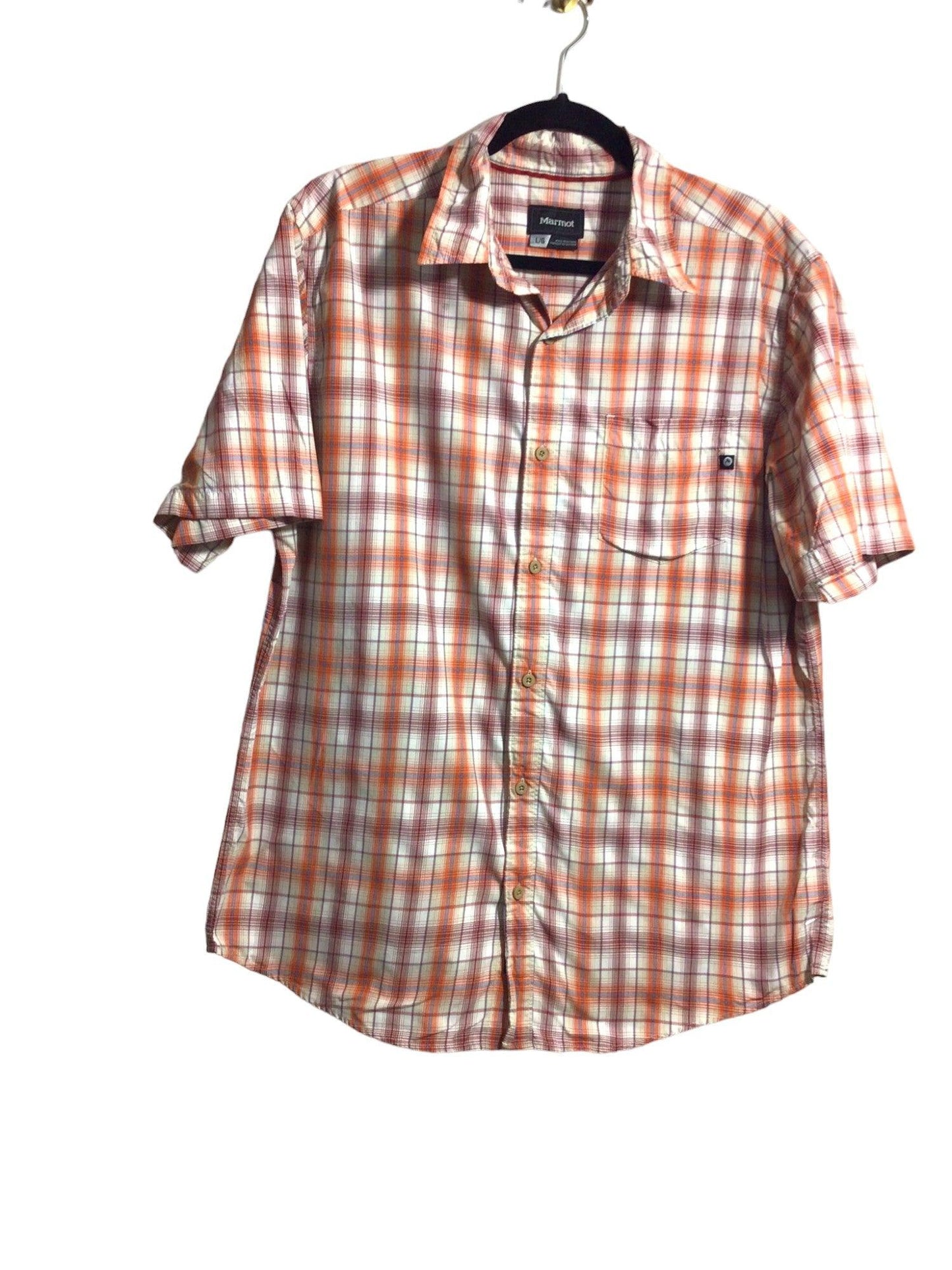 MARMOT Men Button Down Tops Regular fit in Orange - L - Velora