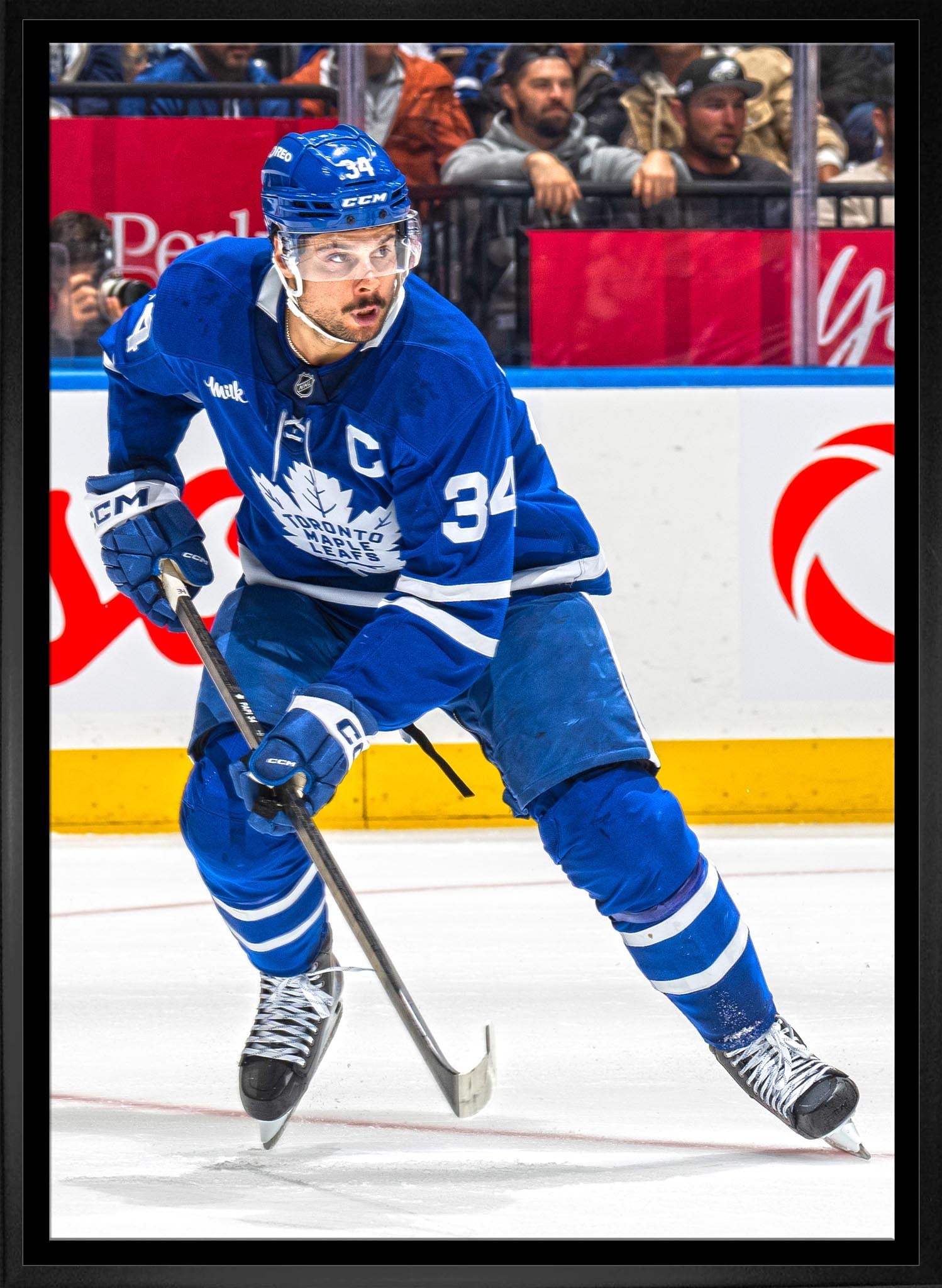 Auston Matthews 20x29 Framed Canvas Toronto Maple Leafs Frameworth Sports Marketing
